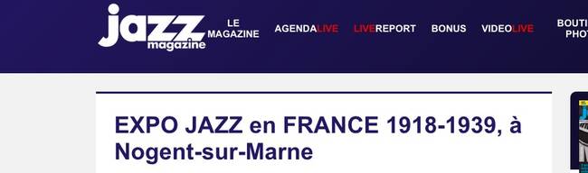 Jazz magazine, Jazz live 13 septembre 2018