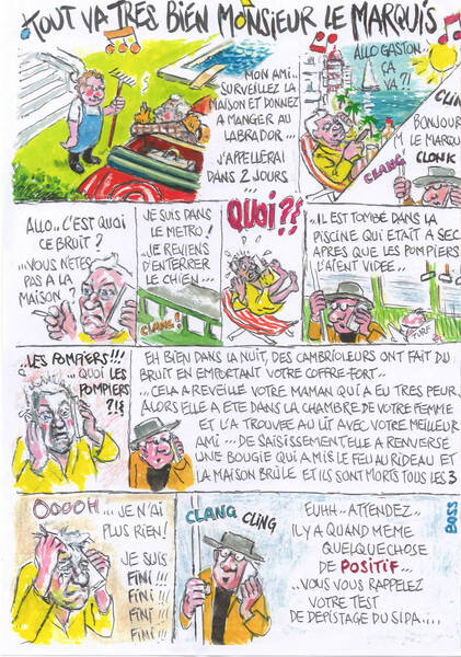 B.D. 'Tout va très bien Monsieur le Marquis